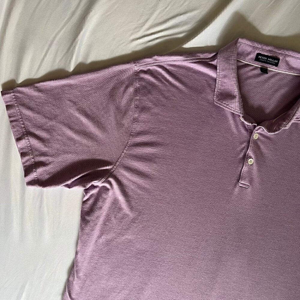 Peter Millar Purple Excursionist Flex Short Sleeve Polo Men's XXL - Picture 2 of 4